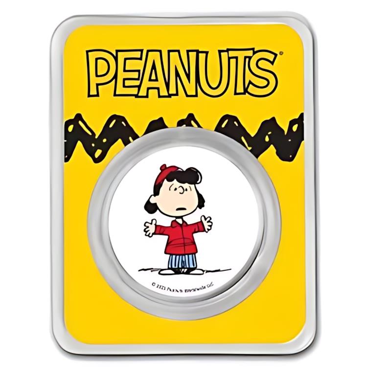 Peanuts? ルーシー ヴァン ペルト 1 オンス カラーライズド シルバー ラウンド