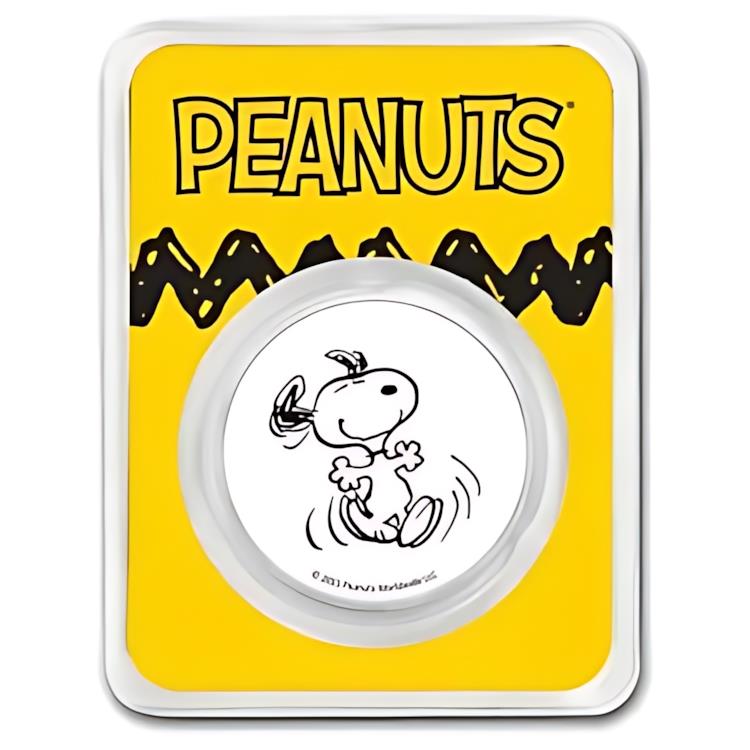Peanuts? スヌーピー 1 オンス カラーライズド シルバー ラウンド