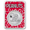 Peanuts? スヌーピー バレンタインデー カード 1 オンス シルバー、TEP