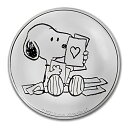 Peanuts? スヌーピー バレンタインデー カード 1 オンス シルバー ラウンド