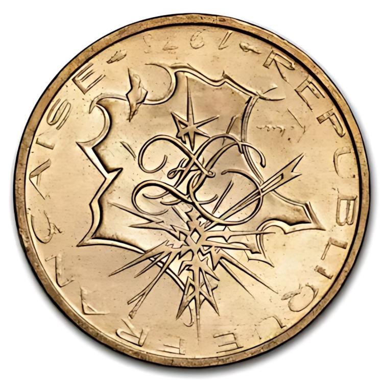 楽天世界の紙幣・金・銀 ラフテル1974 〜 1987 年 フランス第 5 共和国 CU-NI-AL 5 フラン送電線 BU