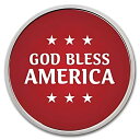 1オンス シルバーカラーラウンド - APMEX (God Bless America、レッド)
