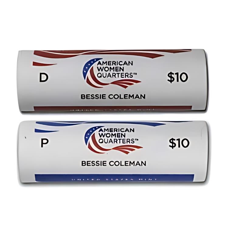 2023-PD ベッシー コールマン レディース クォーター 40コイン (2ロールセット) BU