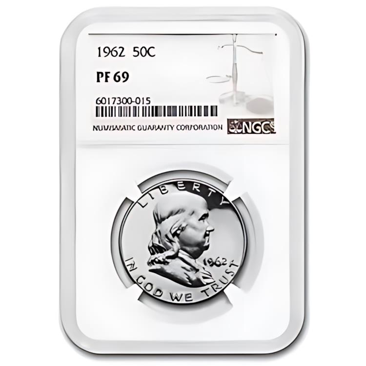 1962年 フランクリン ハーフダラー PF-69 NGC