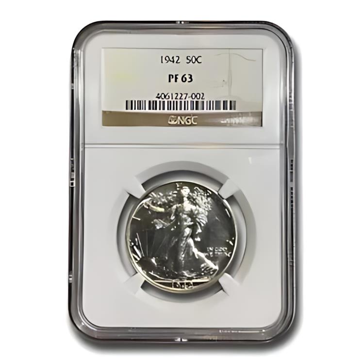 1942 ウォーキング リバティ ハーフダラー PF-63 NGC