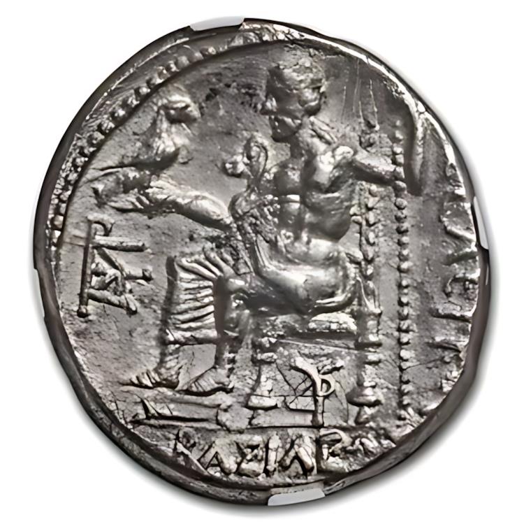 世界の紙幣・金・銀 ラフテルのセレウコス朝 AR テトラドラクマ (紀元前 261 〜 246 年) Ch XF NGC｜アングル3