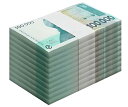 クロアチア 100000 ディナラ、1993、P-27、UNC X 1000 PCS レンガ
