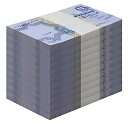 エジプト 25 ピアストル、2008、P-57h.4、UNC X 1000 PCS レンガ
