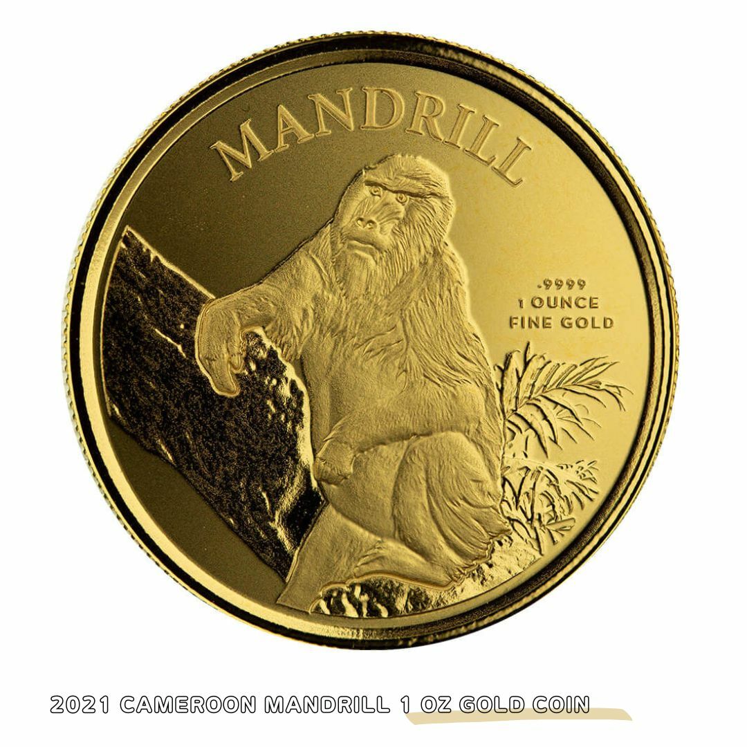 【品質保証書付】2021 Cameroon Mandrill 1 oz Gold Coin アンティーク銀貨 発行枚数 アンティークコイン ゴールドコイン GOLD 9999 Fine Gold Proof コレクション 金貨 10005906