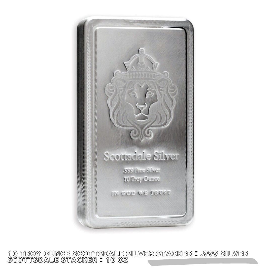 【品質保証書付】正規販売店 10 oz Silver Bar APMEX .999 Fine Silver シルバーバー 99.9% 金 銀 プラチナ パラジウム silver スコッツデール 10005031のサムネイル