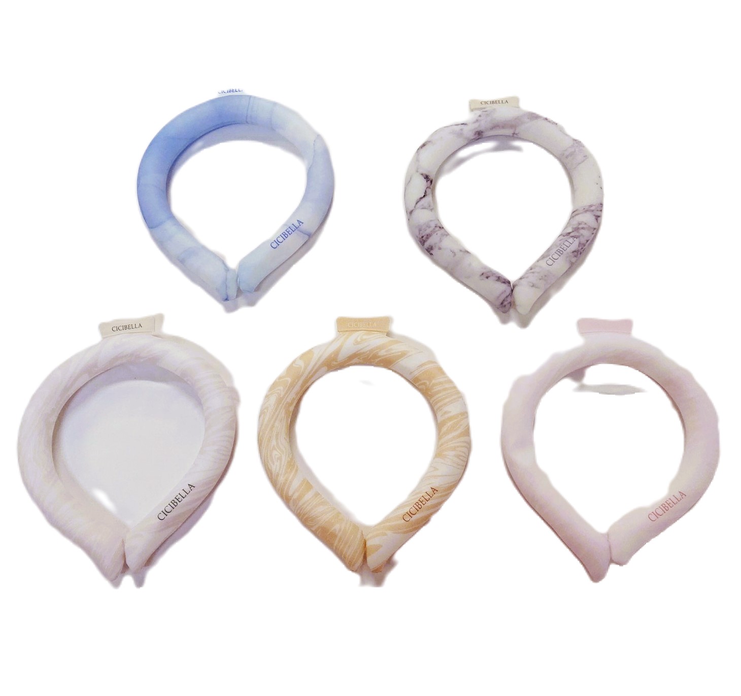 激安最終大処分セール CICIBELLA シシベラ アイス クールリング マーブル 大理石 Mサイズ Lサイズ 首 冷やす 暑さ対策 熱中症対策 冷却グッズ 冷...