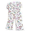 【20%OFF】 サンリオ キティ 総柄 スムース 長袖 長ズボン パジャマ 部屋着 ホワイト 女の子 キッズ ジュニア 子供 春 夏 秋 冬 プリント クマ ハート 上下 100cm 110cm 120cm 130cm(4)