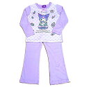 【20%OFF】 サンリオ 蓄光 クロミ パジャマ 長袖 長ズボン 光る 女の子 キッズ ジュニア 子供 パープル おしゃれ ドット 部屋着 上下 プリント 春 夏 秋 冬 天竺 薄手 100cm 110cm 120cm 130cm(4)