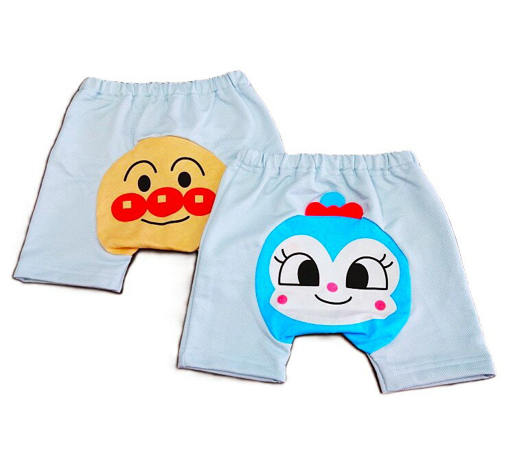 【10％OFF】　アンパンマン　3柄　モンキー3分丈　パンツ　女の子　男の子　ベビー　キッズ　子供　