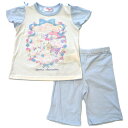 サンリオ 蓄光 キャラクター集合 半袖 パジャマ Tシャツ ハーフパンツ 光る 女の子 キッズ ジュニア 子供 サックス 部屋着 上下 プリント 春 夏 秋 服...