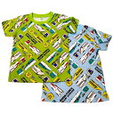 【夏物セール】 新幹線 集合 プリント 総柄 半袖 Tシャツ ベビー キッズ ジュニア 綿100% バックプリント はやぶさ かがやき こまち ドクターイエロー...