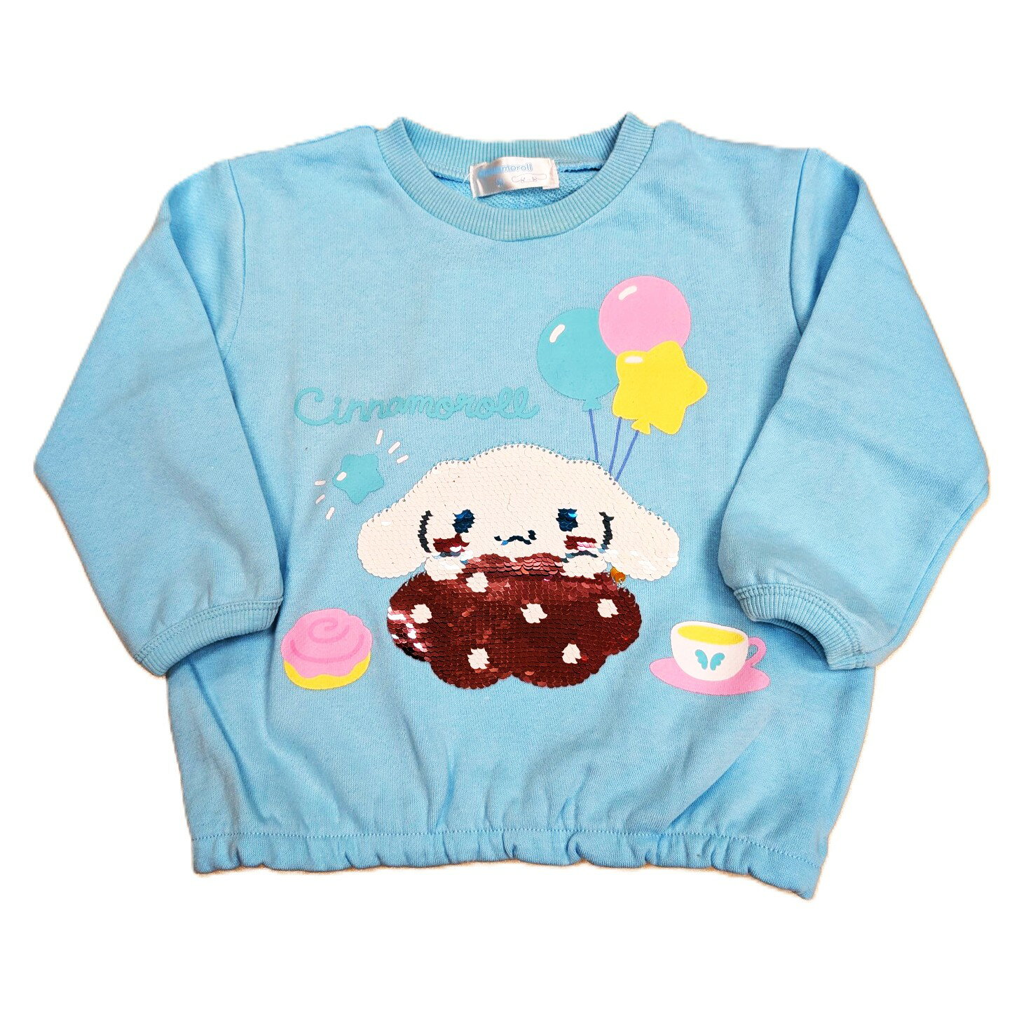 サンリオ　シナモンロール　スパンコール　長袖　トレーナー　スウェットシャツ　ベビー　キッズ　サッ..