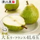 大玉 ラ・フランス 4L 6玉(約2.4kg) 11月中旬〜12月下旬お届け ( 山形 フルーツ 産直 清川屋のラフランス お歳暮 冬ギフト 洋梨 贈答 贈り物...