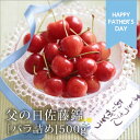 「父の日」佐藤錦　バラ詰め500g（無加温栽培）【清川屋の父...