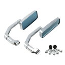 【送料無料】左右セット バイク スクエア型 クロムメッキ カスタム ミラー/正ネジ 逆ネジ 8mm 10mm【アルミ 汎用 クロームメッキ 原付 オートバイ ス...