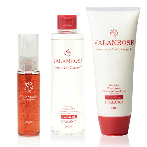 くせ毛 シャンプー ヘアケア バランローズ　ノンシリコンシャンプー＆トリートメント：お試しセット（VALANROSE Non-silicon Shampoo＆Non-slicon Treatment pack バランローズ トリートメント ノンシリコン 髪）