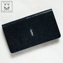 エイ革 ガルーシャ 本革財布 長財布 小銭入れ付き 財布 革財布 レザー ラピス グレーネイビー アトリエ アクナス メンズ レディース 高級財布 父の日 誕生日 プレゼント ギフト ブランド ウォレット WP014 天然素材 希少 金運 開運財布 zzz(4)
