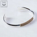 ガルーシャ エイ革 バングル ブレスレット シルバー 925 ATELIER AKNAS アトリエ アクナス ベージュ/セーブル 本革 メンズ レディース ナロ...