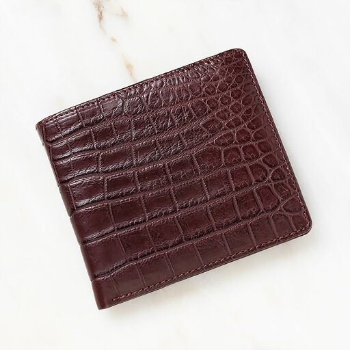 クロコダイル ワニ革 二つ折り財布 小銭入れあり ワイン/ボルドー メンズ 日本製 無双 オリジナル 開運 金運 sss20 zzz クロコダイル ワニ革 二つ折り財布 小銭入れあり ワイン/ボルドー メンズ 日本製 無双 オリジナル 開運 金運 sss20 zzz