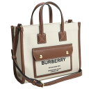 バーバリー BURBERRY 8044143 レディース トートバッグ NATURAL-TAN ホワイト系 ブラウン系 bh