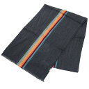 ポール・スミス Paul Smith M1A454D メンズ マフラー シンプル おしゃれ グレー ストライプ 76 ギフト プレゼント bh