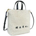 マルニ MARNI SHMP0018L1 レディース ハンドバッグ トートバッグ ラムレザー 羊革 本革 ムートン ホワイト ZO186 カジュアル デート シ...