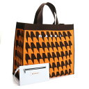 マルニ MARNI SHMP0073A1 レディース トートバッグ A4ファイル収納可 オレンジ ブラウン Z2L37 仕事 通勤 カジュアル デート ポーチ付...