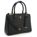 プラダ PRADA 1BA863 レディース ハンドバッグ レザー 本革 サフィアーノレザー ブラック NERO F0002 カジュアル デート ポケット付き ショルダーストラップ付き イタリア bh