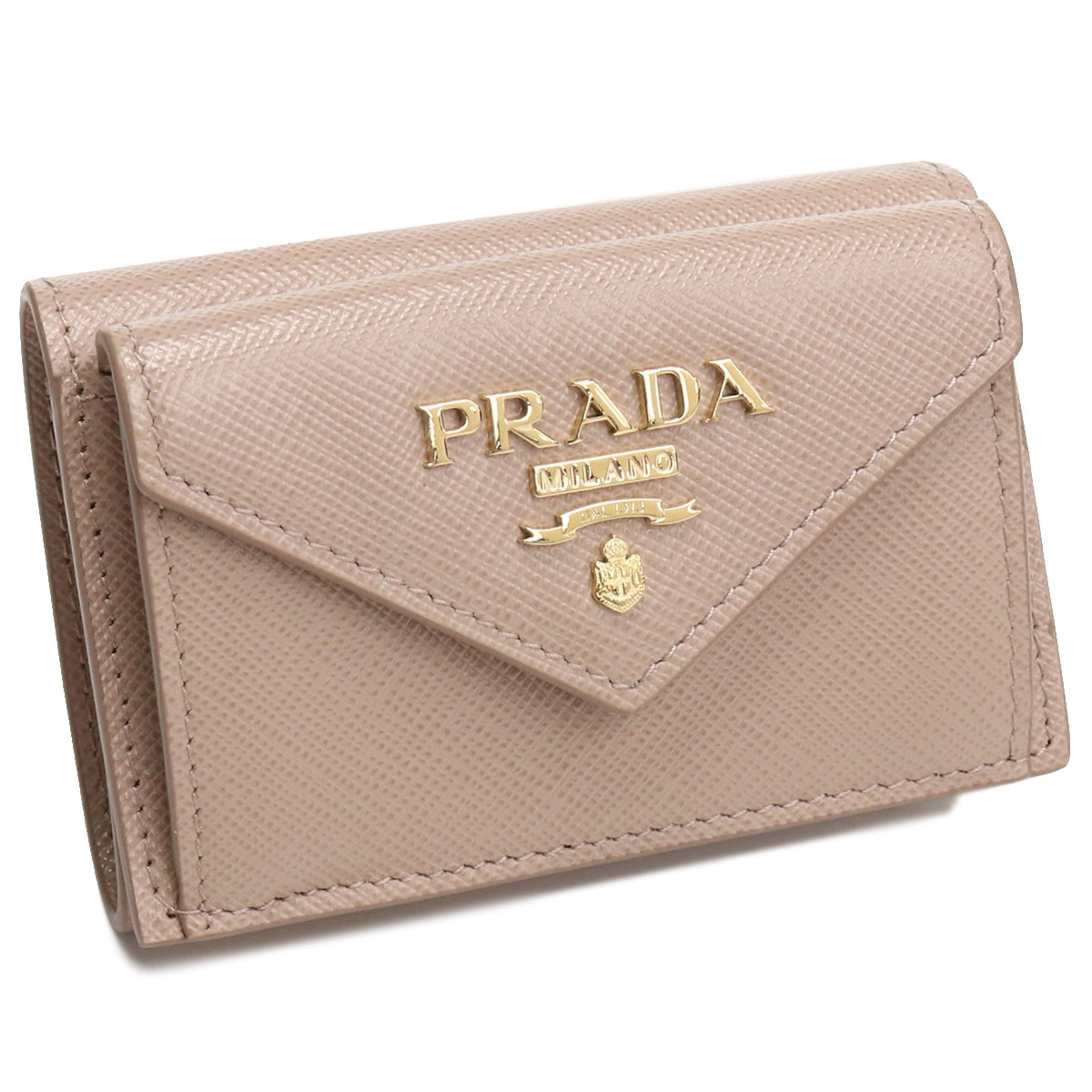 プラダ PRADA 1MH021 三つ折り財布 CIPRIA ベージュ系 レディース bh