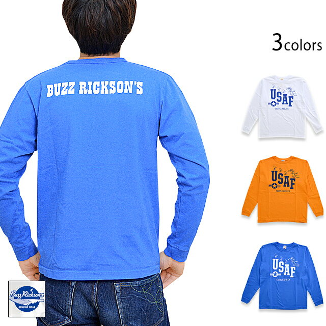 BUZZ×PEANUTS長袖Tシャツ「USAF」 BUZZ RICKSON'S BR68680 バズリクソンズ スヌーピー ロングTシャツ[new]