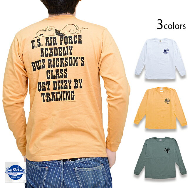 BUZZ×PEANUTSロングTシャツ「AIR FORCE ACADEMY」 BUZZ RICKSON'S BR69078 バズリクソンズ スヌーピー 東洋