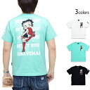 BR×BETTY 天竺半袖Tシャツ The BRAVE-MAN BBB-2008 ザブレイブマン ベティーちゃん 刺繍 バイカー