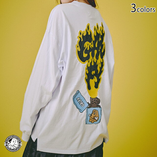 FIREライターロングTシャツ GALFY 153086 ガルフィー ゆったりめ オーバーサイズ ユニセックス[new]