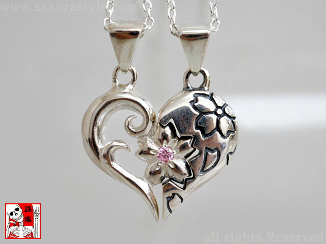 花心一揃えペアネックレス(チェーン&BOXセット) 銀燭(ぎんしょく) 和柄 シルバー 送料無料 日本製【smtb-k】【kb】10P03Dec16【RCP】[...