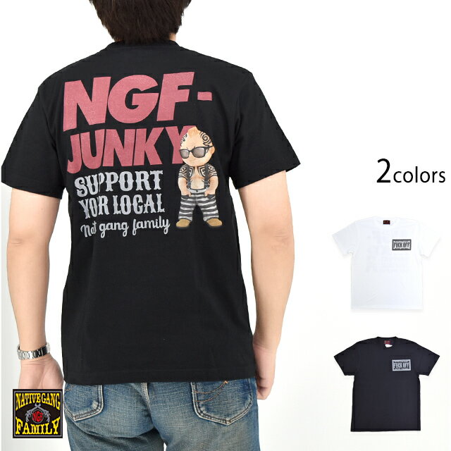 Rakuten - NGF-JUNKYベイビー半袖Tシャツ Native Gang Family NGF50-591 ネイティブギャングファミリー バイカー[new]