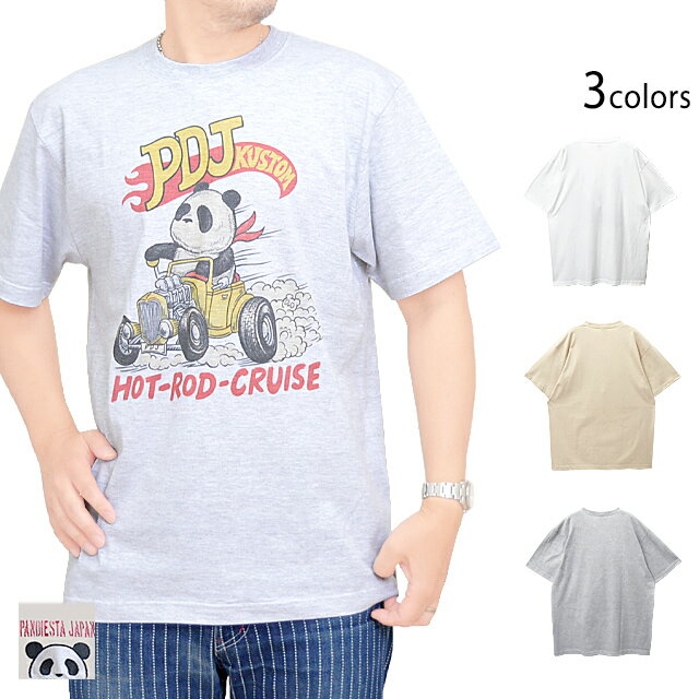 HOT ROD CRUISE半袖Tシャツ PANDIESTA JAPAN 582876 パンディエスタジャパン パンダ 男女兼用