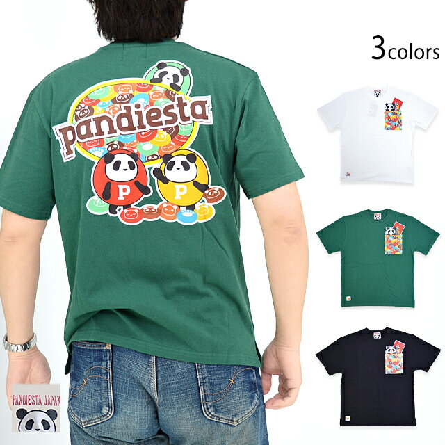 楽天和柄専門店のサクラスタイルカラフルスイーツ半袖Tシャツ PANDIESTA JAPAN 554350 パンディエスタジャパン パンダ お菓子 ユニセックス[new]