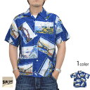 半袖アロハシャツ 日本の意匠 by SUN SURF 葛飾北斎「江戸五景」 SUN SURF SS38469 サンサーフ ハワイアン 日本製 国産