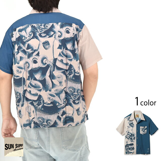 SUN SURF×伊藤若冲 SPECIAL EDITION アロハシャツ「YOKAI」 SUN SURF SS39534 サンサーフ 和柄 浮世絵 妖怪[new]