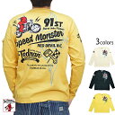 SPEED MONSTERロングTシャツ TEDMAN テッドマン TDLS-341 長袖Tシャツ エフ商会 efu バイク new