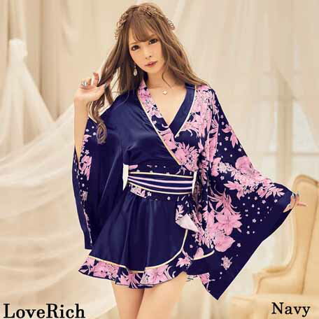 LoveRich 着物　和柄 衣装 ダンス よさこい 花魁 コスプレ キャバドレス　大人気　ロングドレス　ゴージャス　ステージ衣装　コスチューム