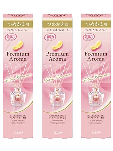 消臭力 プレミアムアロマ [まとめ買い] 部屋用 スティック アーバンロマンス つめかえ 50mL×3個 ディフ..
