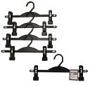 サワフジ 洋服ハンガー デイズボトムハンガー ブラック 幅325mm 5本組 日本製 スカート ズボン 跡がつかない 省スペース すべり止め付き NDB-05