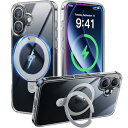 【8年間の技術結晶!4in1超万能モデル】CASEKOO iPhone 16 用 ケース クリア 米軍MIL規格 耐衝撃 隠しスタンド 横縦両立 最大25W急速充電対応 MagSafe対応 黄変防止 透明 ストラップホール付き ワイヤレス充電対応 アイフォン16 用ケース
