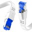 LANケーブル 10m CAT8 Soohut フラット LANケーブル 40Gbps/2000MHzランケーブル RJ45 コネクタ インタ..
